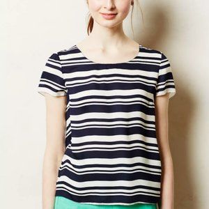 Anthropologie Maeve Striped Apropos Tee